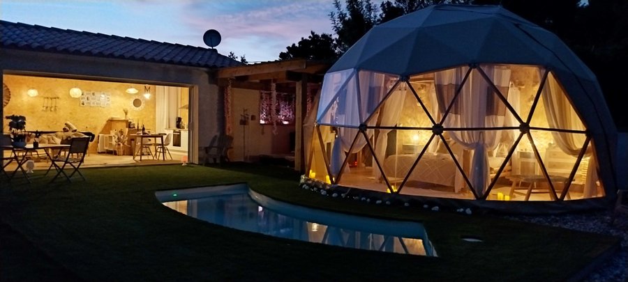 Hébergement AbracadaRoom : "M"ANON-Dôme Géodésique, piscine, spa et sauna. - Image 53