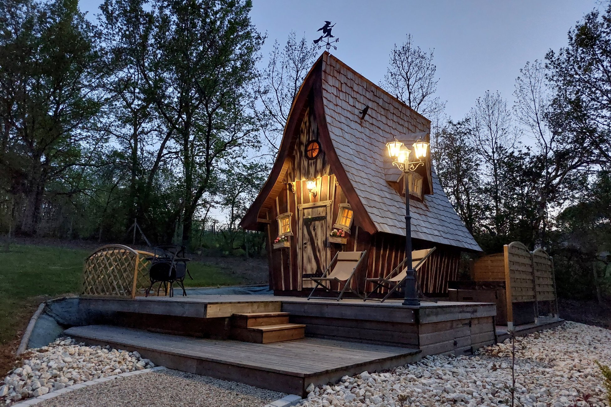 Hébergement UnicStay : La Cabane Le Vieux Grimoire & Spa privatif à St Andre Et Appelles