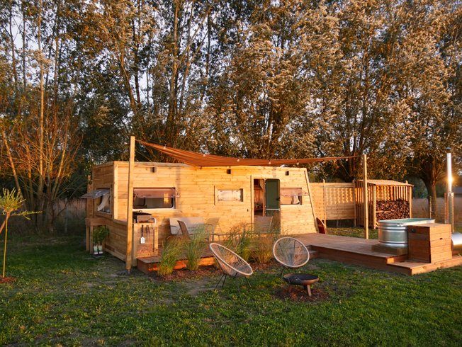 Hébergement AbracadaRoom : Tiny House Kaki & bain nordique - Image 1