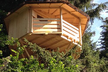 Cabane dans les arbres - La Verte, vue sur le Mont Blanc à Passy (2)