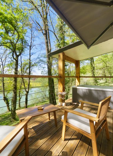 Les Cabanes du Lac - Cabane du Frêne & SPA à Sévignacq