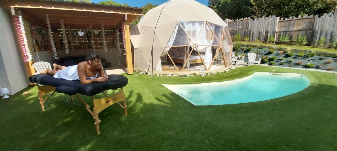 Hébergement AbracadaRoom : "M"ANON-Dôme Géodésique, piscine, spa et sauna. - Image 41