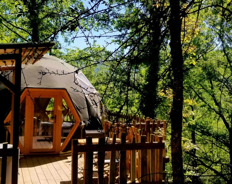 Hébergement AbracadaRoom : Dôme Stonewood sur pilotis & spa - Image 12