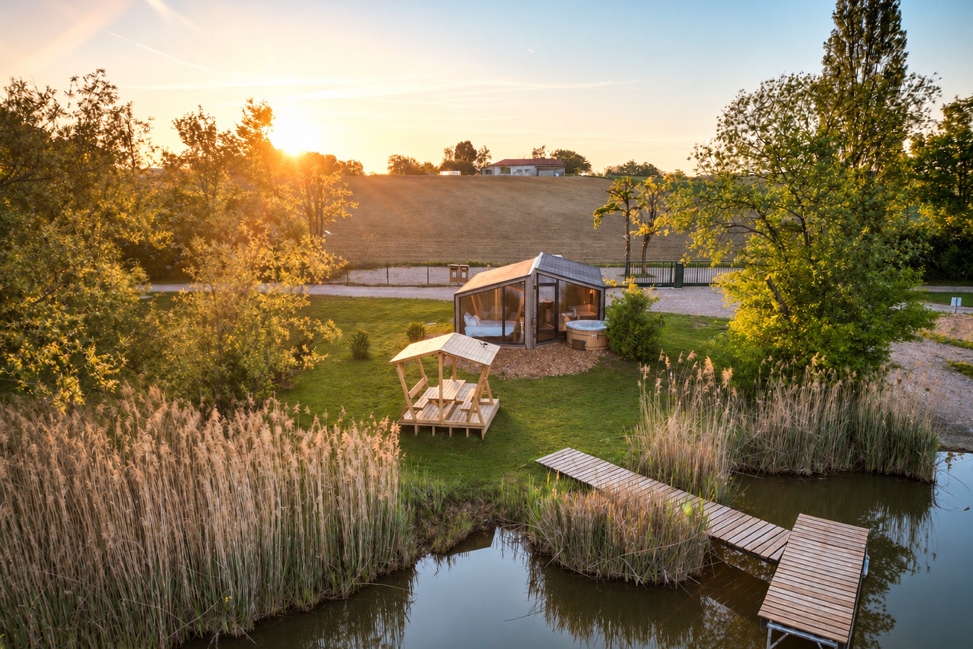 Hébergement UnicStay : Cabane Spa Bois Flotté à Bâgé-Dommartin