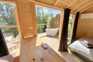 Tiny house MURATO avec baignoire extérieure