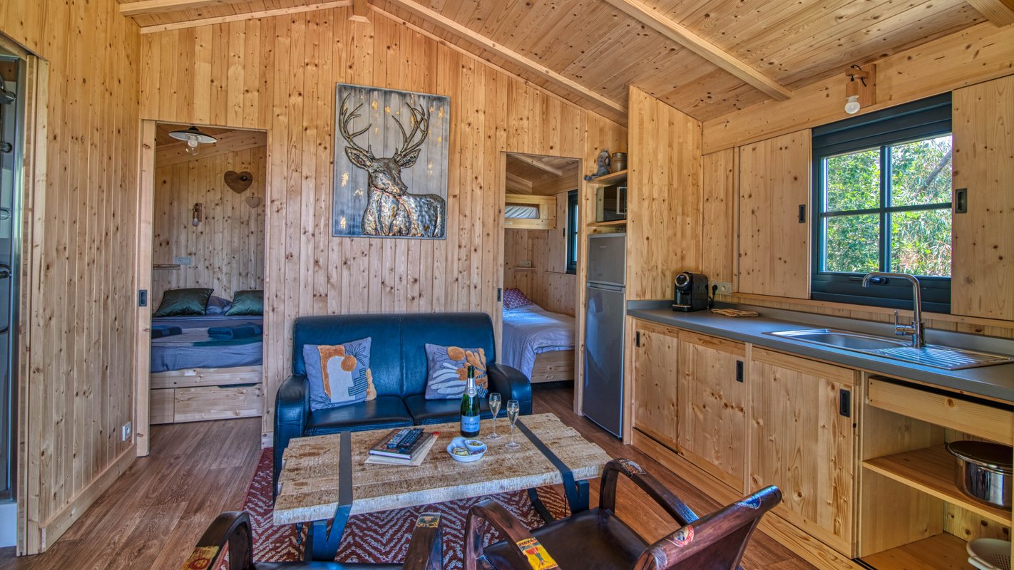 Cabane sur pilotis La Dame du Château- spa privé à Villarzel Du Razès (10)