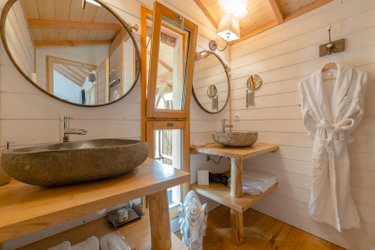 salle de bain cabane