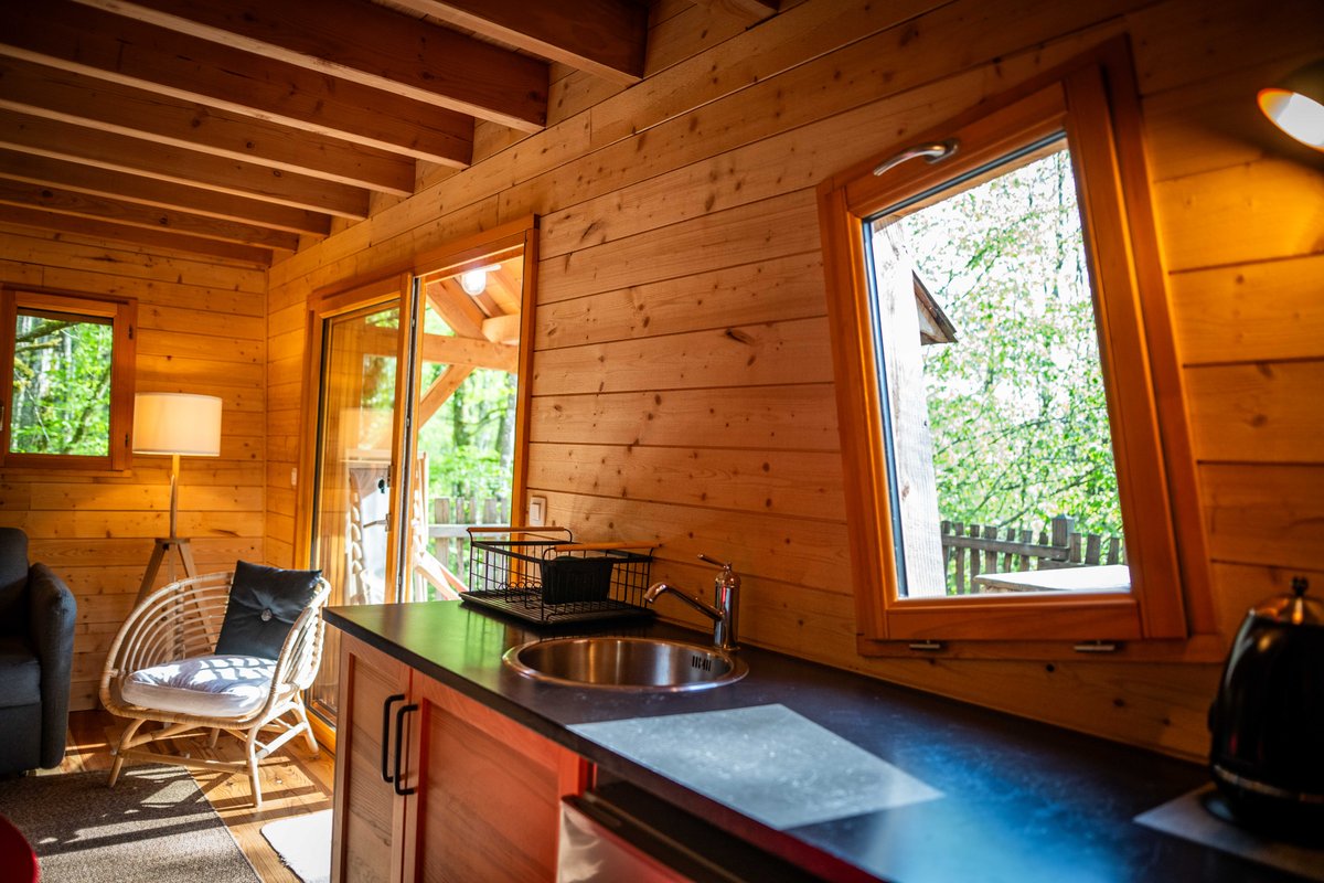 Cabane féérique  Spa - Cigogne noire à Vernois Les Vesvres (24)