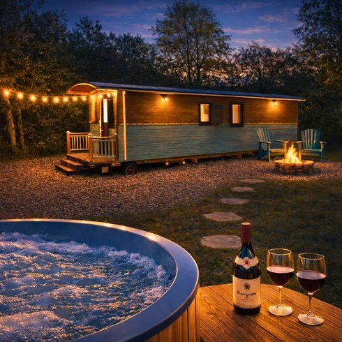 Domaine AbracadaRoom : Roulotte romantique à la campagne – Parenthèse insolite en Bourgogne | Autun · Morvan - Image 2