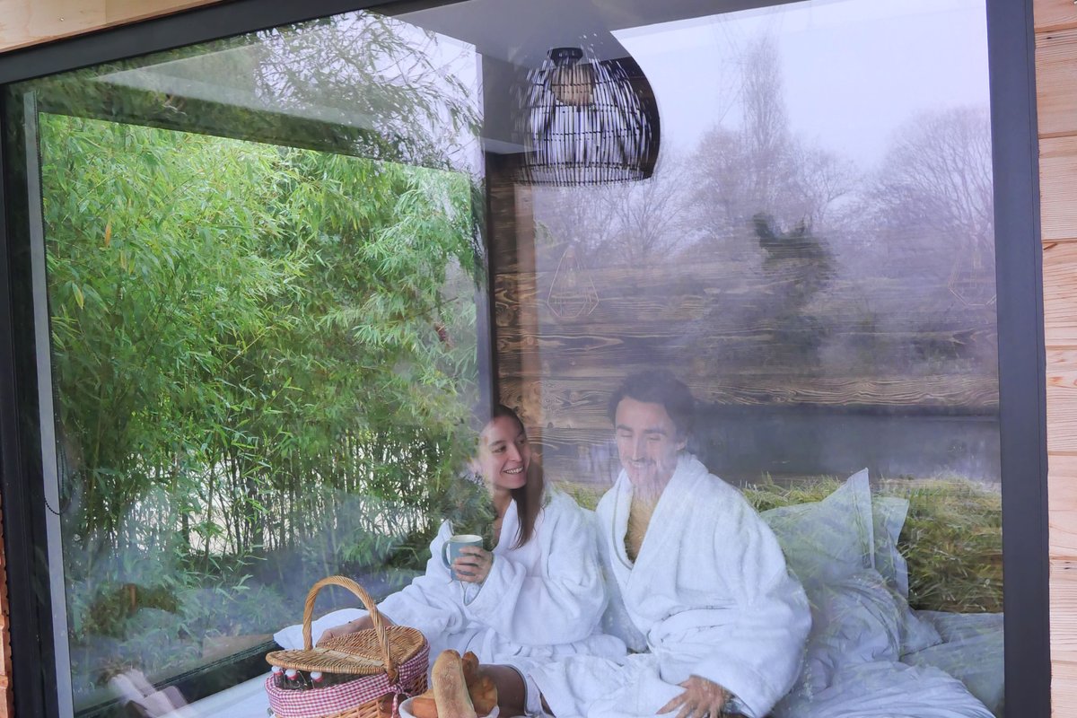 Lodge haut de gamme & bain nordique privatif au bord du Canal de Briare à 1h15 de Paris à Montcresson (36)