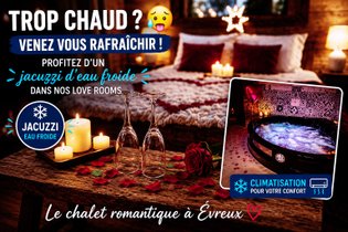 Chalet romantique,SPA, CINÉMA, 5 min centre