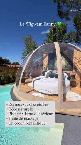 Hébergement AbracadaRoom : "F"anny - Wigwam, piscine & spa - Image 24