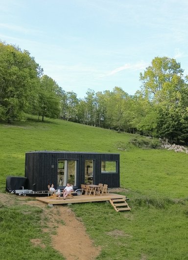 Parcel Tiny House - face aux Pyrénées proche Toulouse à Belbèze-En-Comminges