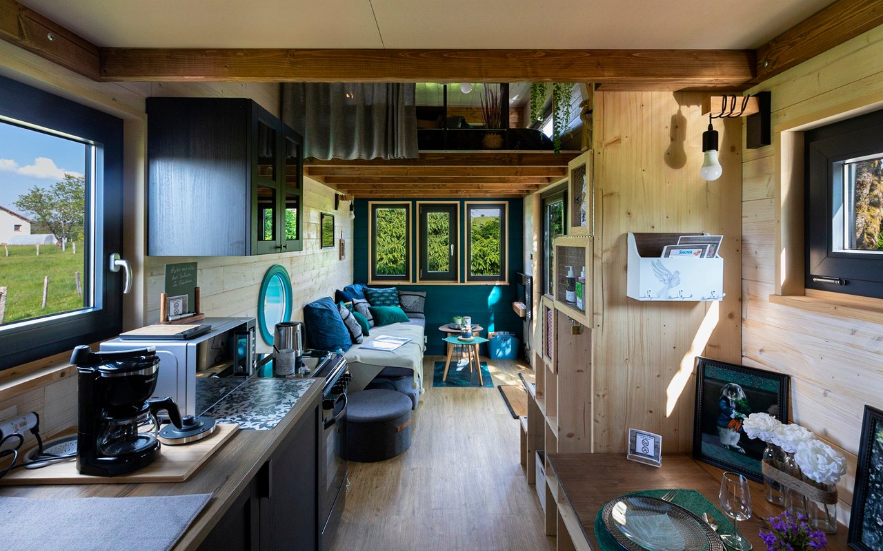 Tiny House  Ô P'tit Nid Milie  & son sauna : Classée 1 étoile à Bellefontaine (6)