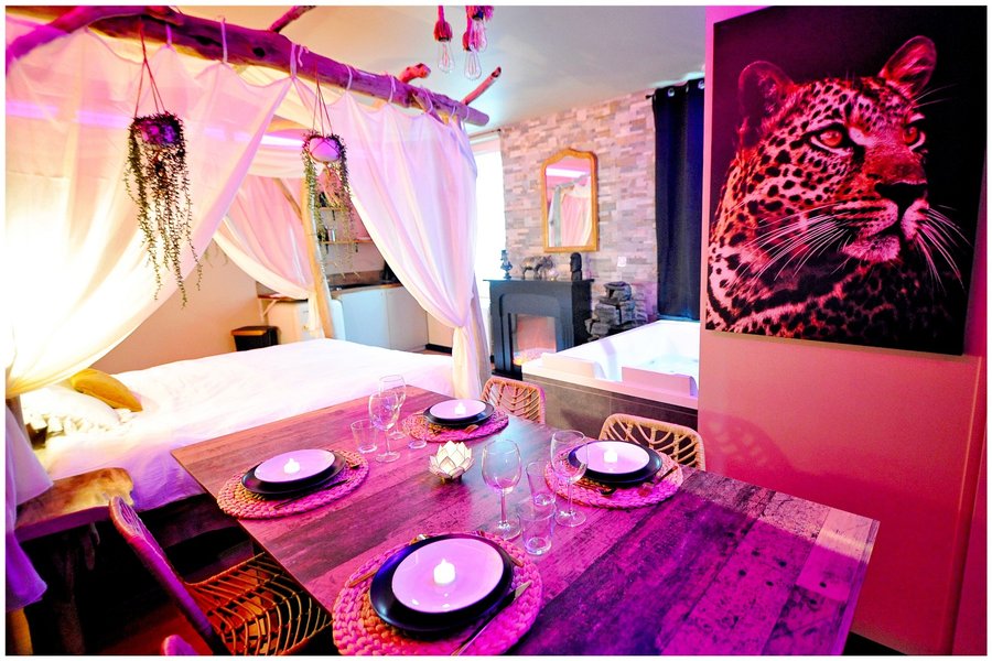 Hébergement AbracadaRoom : Évasion safari unique, SPA XXL, CASCADE D'EAU, CINÉMA PRIVÉ, 5 min du centre - Image 15