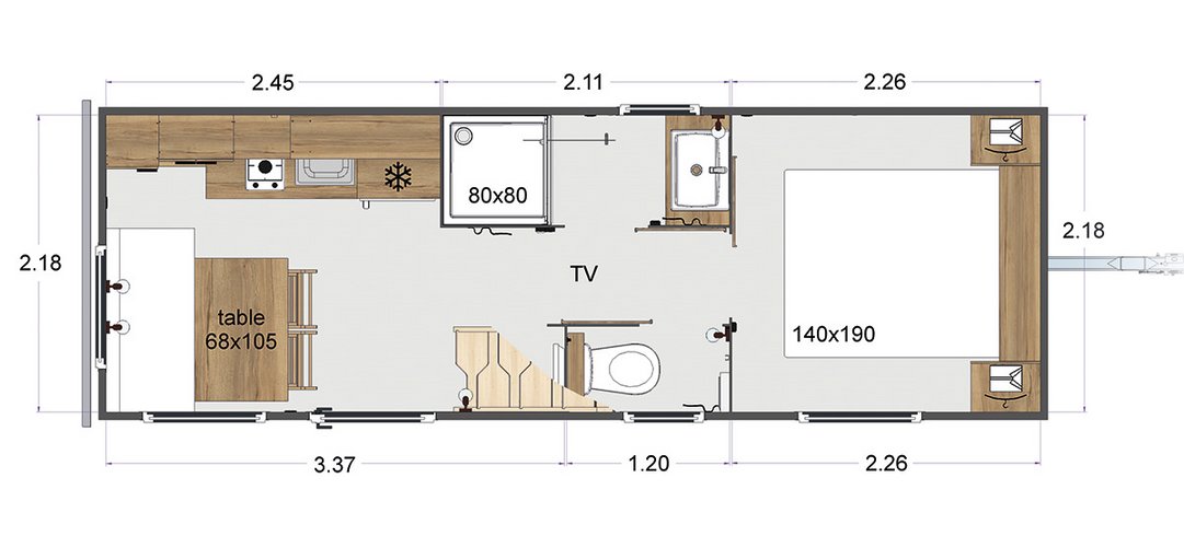 Hébergement AbracadaRoom : Tiny home au Village Vacances & Camping du Lac Saint Georges - Image 14
