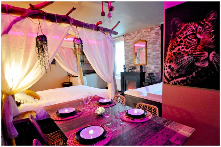 Hébergement AbracadaRoom : Évasion safari unique, SPA XXL, CASCADE D'EAU, CINÉMA PRIVÉ, 5 min du centre - Image 42