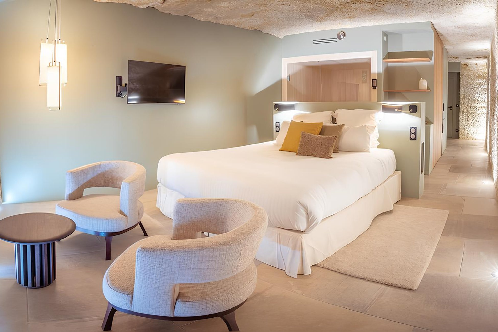 Hébergement UnicStay : Suite Prestige Terrasse: sauna & bain nordique privatifs à Nazelles-Negron