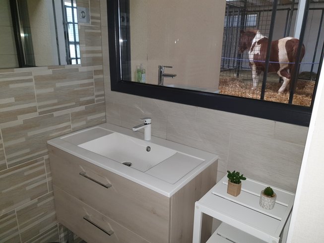 Hébergement AbracadaRoom : Suite 3 - 3 pers. terrasse avec des chevaux pour voisin de chambre - Image 9