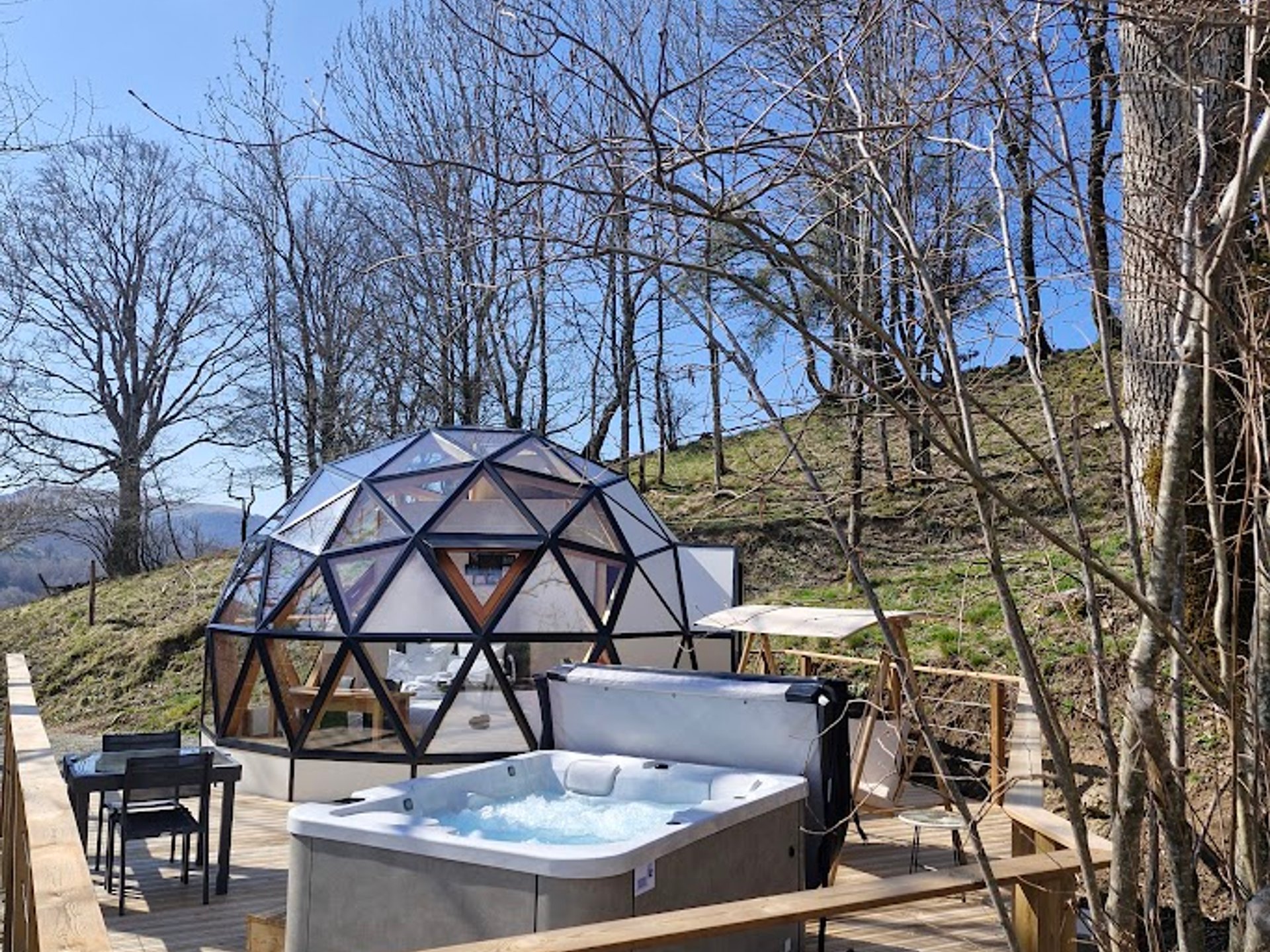 Bulle de neige et nature & spa