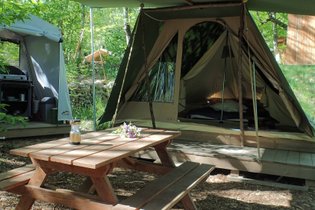 Tente et tente lodge Ardèche