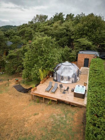 Hébergement AbracadaRoom : La Bulle StélléA SPA Privatif, Domaine CollinéA en Drôme Des Collines - Image 2