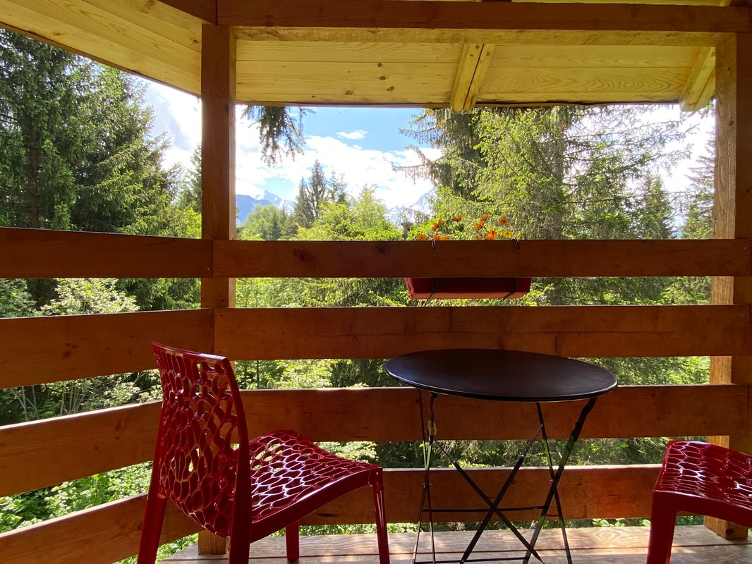 Cabane dans les arbres - La Verte, vue sur le Mont Blanc à Passy (1)
