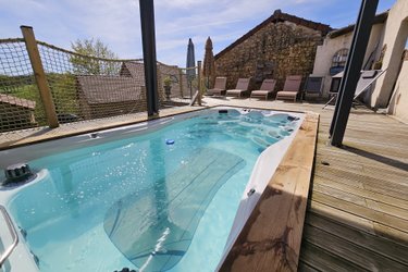 Les 3 Clefs de GaYa - Spa de nage & Sauna & lit hydromassant - 4pers. à Saint Jean Ligoure (1)