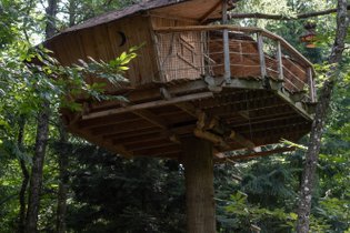 Cabane dans les arbres Ardèche