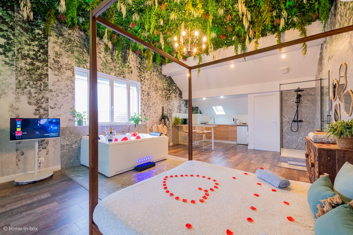 Suite Jungle Palace avec jacuzzi à Nanteuil Les Meaux (5)