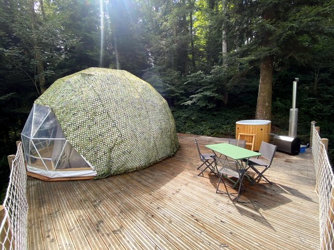 Hébergement AbracadaRoom : Cassiopée & Spa : Dôme Géodésique pour nuitée à la belle étoile - Image 5