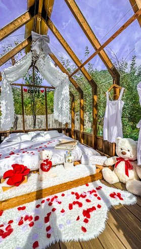 Domaine AbracadaRoom : Chalet en verre sous une pluie d’étoiles - Image 1