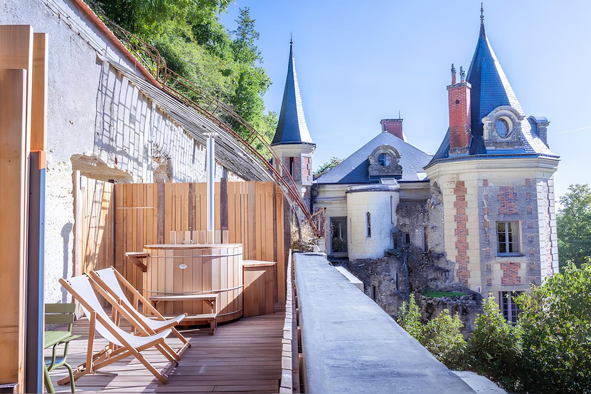 Hébergement UnicStay : Suite Prestige Terrasse: sauna & bain nordique privatifs à Nazelles-Negron