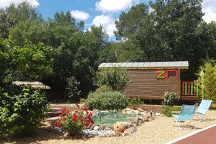 Roulotte "La Pinède" & Spa/Sauna privatisable