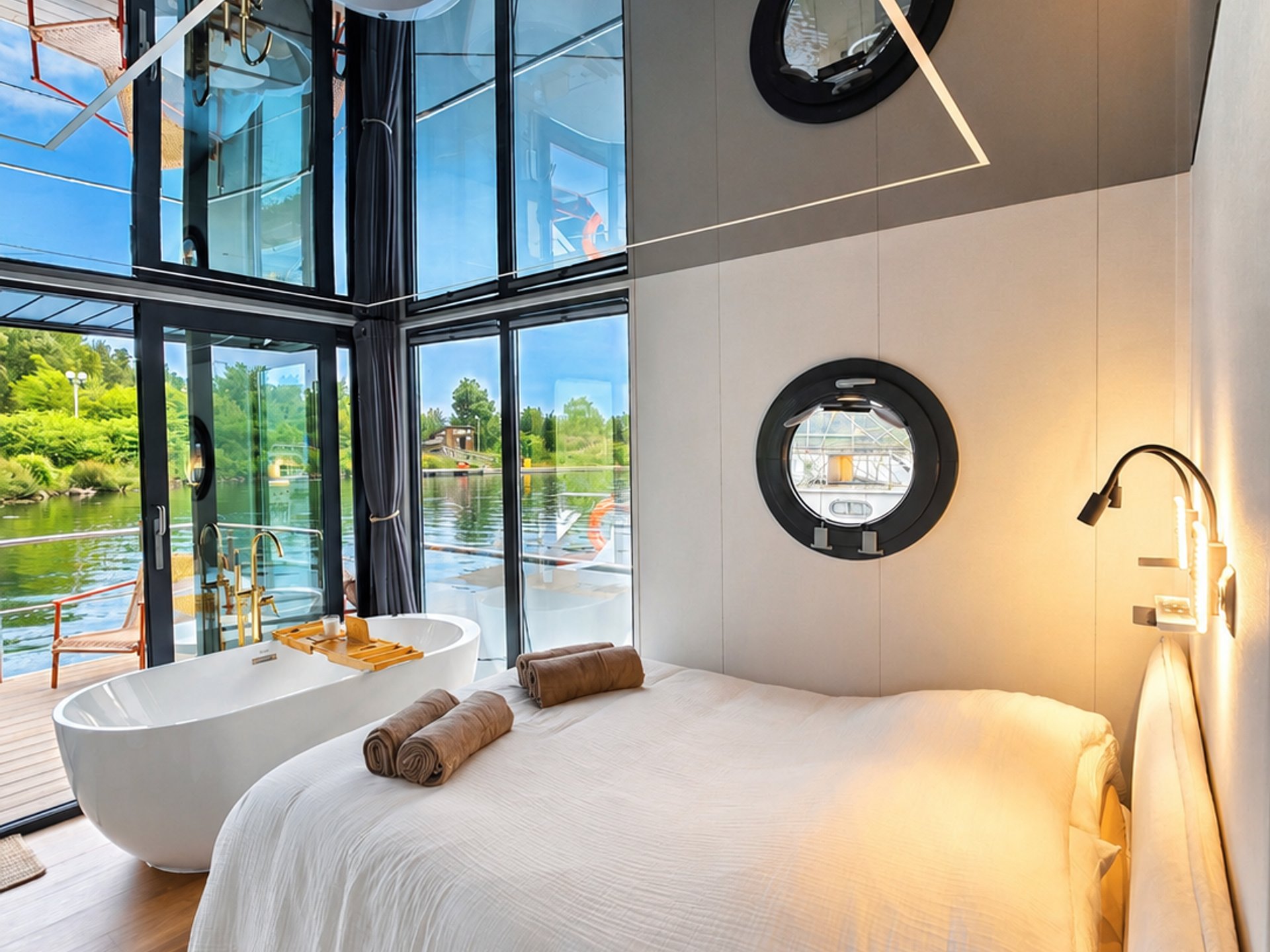 « HouseBoat » Luxe • Spa • Toit-terrasse • Rhône Valence