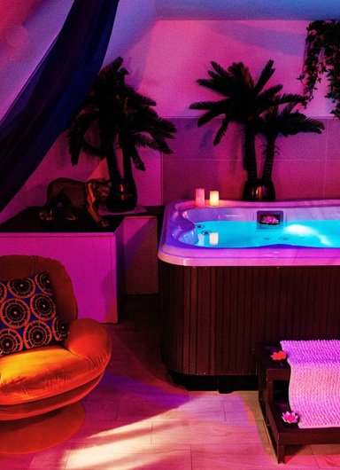 Suite Romantique le secret de Kama avec spa, sauna et douche bien être à Zuydcoote