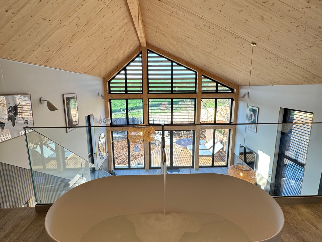 Hestia + Freya : Ecolodge de luxe avec 2 bains nordiques pour 12-13 personnes à Saint-Mards-En-Othe (8)