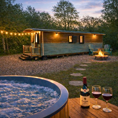 Domaine AbracadaRoom : Roulotte romantique à la campagne – Parenthèse insolite en Bourgogne | Autun · Morvan - Image 2