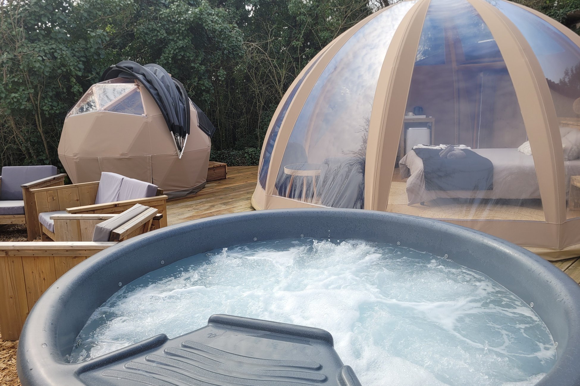 Hébergement UnicStay : Bulle de nature famille & Spa à Tuffalun