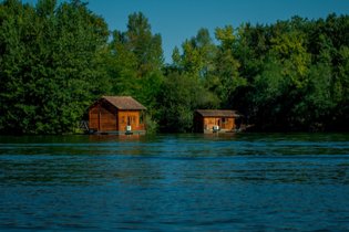 Cabane sur l'eau Gironde