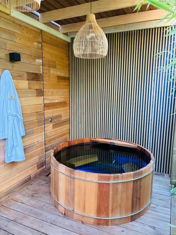 Lodge luxe bain nordique au bord du Canal de Briare à 1h30 de Paris à Montcresson (14)