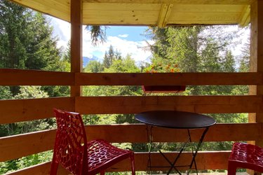 Cabane dans les arbres - La Verte, vue sur le Mont Blanc à Passy (1)