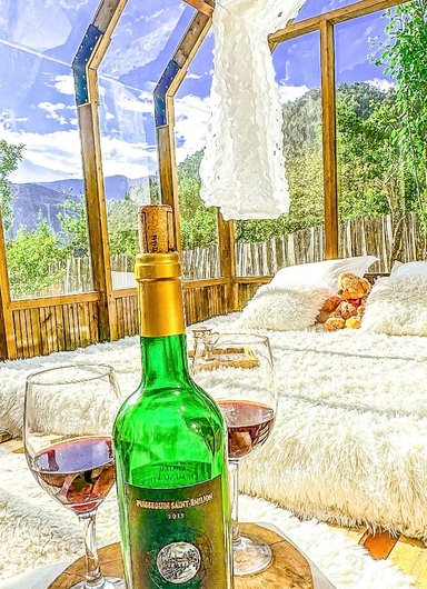 Chalet en verre sous une pluie d’étoiles à Lantosque