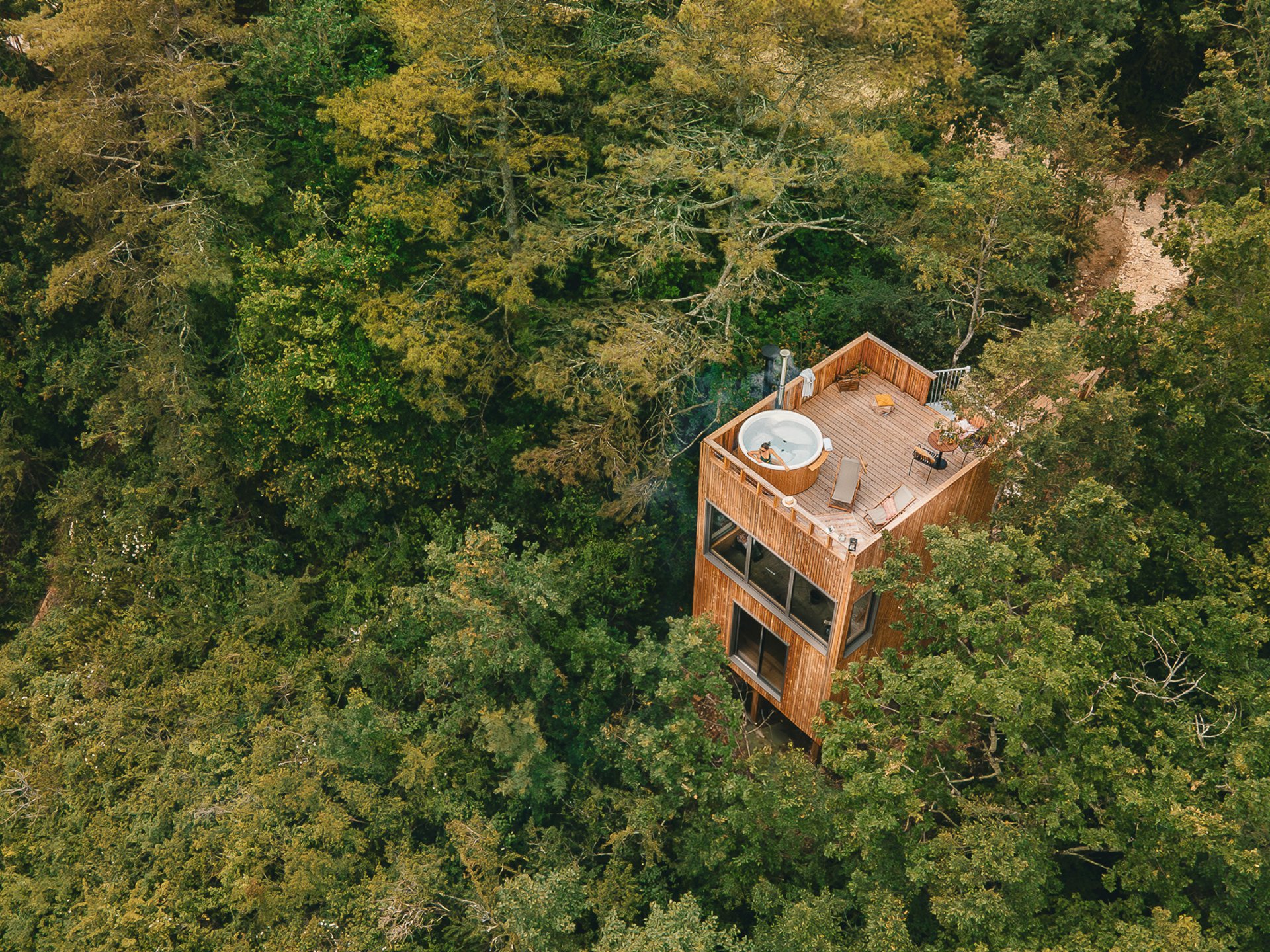 La Cabane la Palombière 1  Spa et vue panoramique
