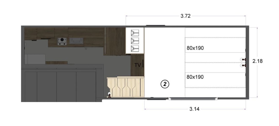 Hébergement AbracadaRoom : Tiny home au Village Vacances & Camping du Lac Saint Georges - Image 13