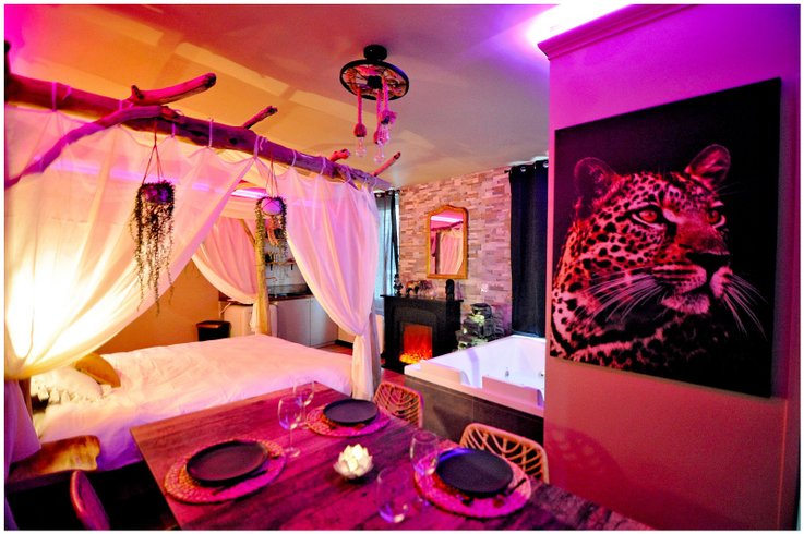 Hébergement AbracadaRoom : Évasion safari unique, SPA XXL, CASCADE D'EAU, CINÉMA PRIVÉ, 5 min du centre - Image 35