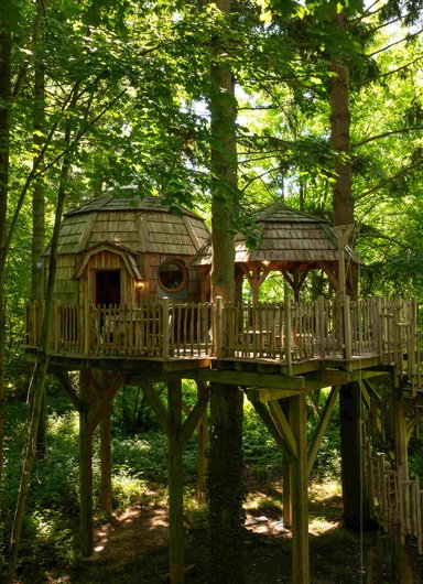 Cabanes Duo Spa sur Pilotis à Raray