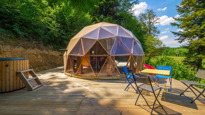 Hébergement AbracadaRoom : Andromède & Spa : Dôme Géodésique pour nuitée à la belle étoile - Image 3