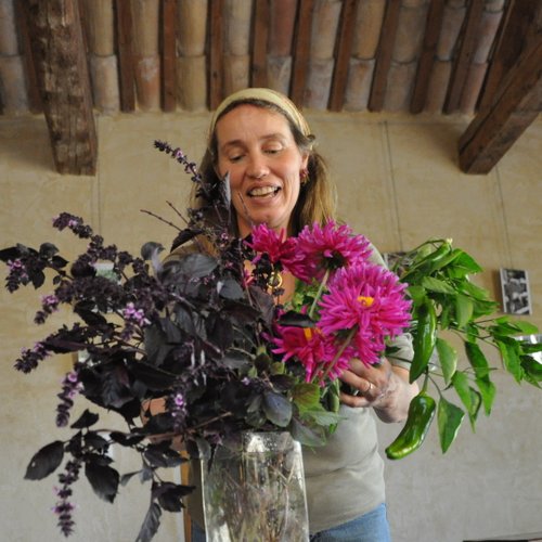 Rose La responsable de l'accueil, Claude et Maxime viticulteurs. 