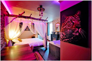 Évasion safari unique, SPA XXL, CASCADE D'EAU, CINÉMA PRIVÉ, 5 min du centre à Bourgoin Jallieu (4)